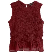 Next - Dames - Mouwloze top met ruches - Rood
