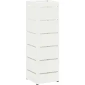vidaXL Regen Paraplu Stand met opslag Wit 15,5 x 15,5 x 49 cm Staal