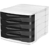 Cep Opslag van documenten, Ladebox ELLYPSE OWA, 4 laden, zwart (24 x 32 cm)