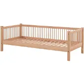 Vipack Kajuitbed Forrest 90x200 Cm - Massief Beukenhout - - Kajuitbed - Bruin - Hout Eenpersoons Kajuitbed