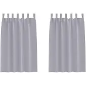 vidaXL Blackout Gordijnen met Ringen 2 st Metaalgrijs 175 x 140 cm