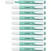 Stabilo swing cool - Markeerstift - Perfect Voor Onderweg - Pastel - Vleugje Turquoise - Doos 10 stuks