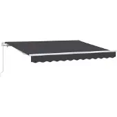 vidaXL Uitschuifbare luifel Antraciet 300 x 200 cm Stof