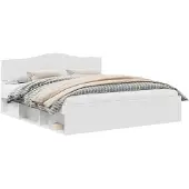 vidaXL Bedframe met hoofdeinde Wit 180 x 200 cm Massief grenenhout