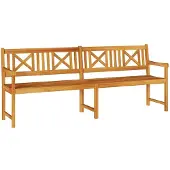 vidaXL Tuinbank Naturel 220 x 56 x 90 cm Massief Acacia Hout