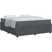 vidaXL Bedframe met matras Donkergrijs 180 x 200 cm Stof