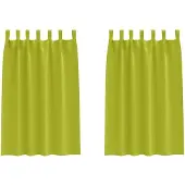 vidaXL Blackout Gordijnen met Ringen 2 st Groen 175 x 140 cm Polyester