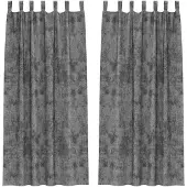 vidaXL Velvet Gordijnen 2 st Grijs 245 x 140 cm Fluweel