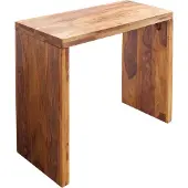 Invicta Solide consoletafel MAKASSAR 100 cm bureau met sheesham steenafwerking - 36330