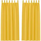 vidaXL Blackout Gordijnen met Ringen 2 st Mosterdgeel 260 x 140 cm