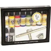 Vallejo Airbrush set with Basics Colors 10x17ml