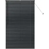 vidaXL Venetiaanse jaloezie Zwart 175 x 105 cm 25 mm Aluminium