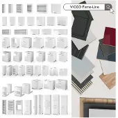 Vicco Fame-Line Ovenombouwkast – 60 cm, WB Marmer Bordeauxrode hoogglans