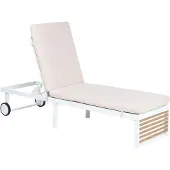 Beliani VERDELLO - Tuinligstoel - Beige - Aluminium