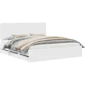 vidaXL Bedframe met lade met opslag Wit 180 x 200 cm Ingenieurshout