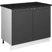Vicco Wastafelkast Fame-Line, Anthrazit-Gold Landhaus/Wit, 100 cm, WB Antraciet