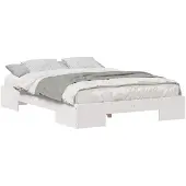 vidaXL Bedframe Wit 140 x 190 cm