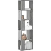 vidaXL Boekenkast 5-laags 45x23,5x162,5 cm bewerkt hout grijs sonoma