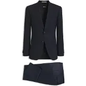 BOSS Slim-fit kostuum van gestreepte Italiaanse scheerwol Maat 44