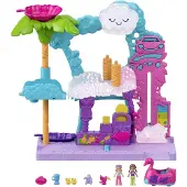 Mattel Pollyville Flamingo Fun Car Wash - Speelfigurenset