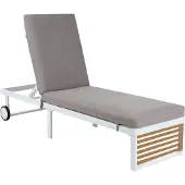 Beliani VERDELLO - Tuinligstoel - Grijs - Aluminium