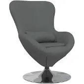 vidaXL Eivormige stoel Donkergrijs 63 x 73 x 90 cm Stof