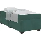 vidaXL Bedframe met matras Donkergroen 90 x 200 cm Stof