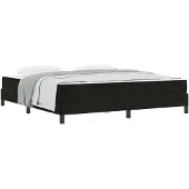 vidaXL Boxspring bed met matras Zwart 180 x 200 cm Stof