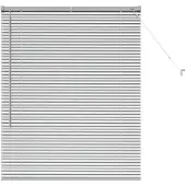 vidaXL Venetiaanse jaloezie zilver 130 x 105 cm 25 mm Aluminium
