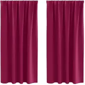 vidaXL Blackout Gordijnen met Ringen 2 st Wijnrood 175 x 140 cm