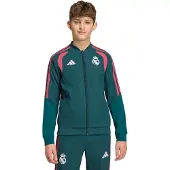 Adidas Real Madrid Presentatie Trainingsjack 2026-2027 Kids Donkergroen Roze Wit