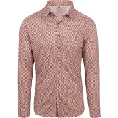 Desoto Hemd Fundamental Vibes Print Beige
