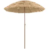 vidaXL Strandparasol 160 x 160 x 196 cm Polyester en Staal Naturel
