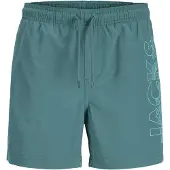 Jack & Jones JUNIOR zwemshort petrol Blauw Jongens Polyester Effen - maat 152