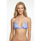 JOOP! Bikinitop ' Muri Beach ' blauw / wit