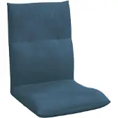 vidaXL Verstelbare vloostoel Blauw Fluweel