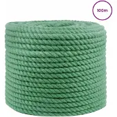 vidaXL Jute Touw 12 mm Groen 100% Tossa jute