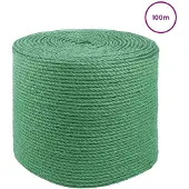 vidaXL 10 st 2 mm Groen 100% Tossa jute