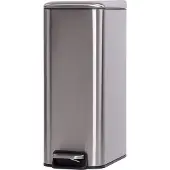 QUVIO Pedaalemmer - Metaal - 8 L - Zilver
