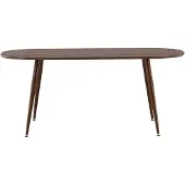 QUVIO Eettafel Donkerbruin MDF - Scandinavisch Design - Duurzaam en Stijlvol