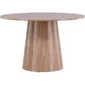 QUVIO Eettafel Odin - Scandinavisch Design - Ronde Tafel - Natuurlijk MDF