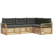 Syfax Buiten bankenset 4 pcs Wit en antracietkleurig