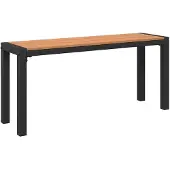 vidaXL Tuinbank Bruin 100 x 28 x 45cm Staal