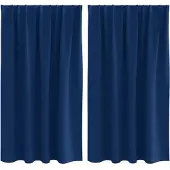 vidaXL Blackout Gordijnen met Ringen 2 st Donkerblauw 140 x 140 cm
