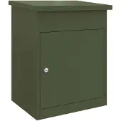 vidaXL Pakket Inwerpkoker met slot Olijfgroen 47,5 x 38 x 59 cm Staal