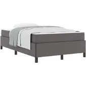 vidaXL Bedframe met matras Grijs 120 x 200 cm Stof