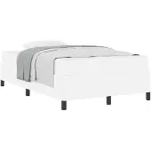 vidaXL Bedframe met matras Wit 120 x 200 cm Stof