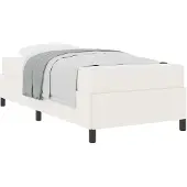 vidaXL Bedframe met matras Crème 90 x 190 cm Stof
