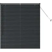 vidaXL Venetiaanse jaloezie Zwart 130 x 110 cm 25 mm Aluminium