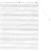 vidaXL Venetiaanse jaloezie Wit 130 x 100 cm 25 mm Aluminium